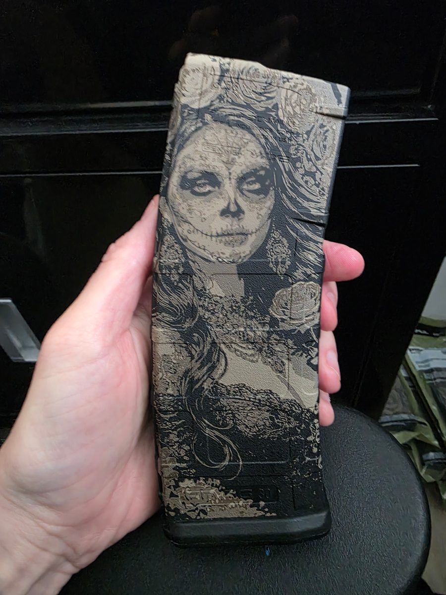 Día de Muertos — lasered result