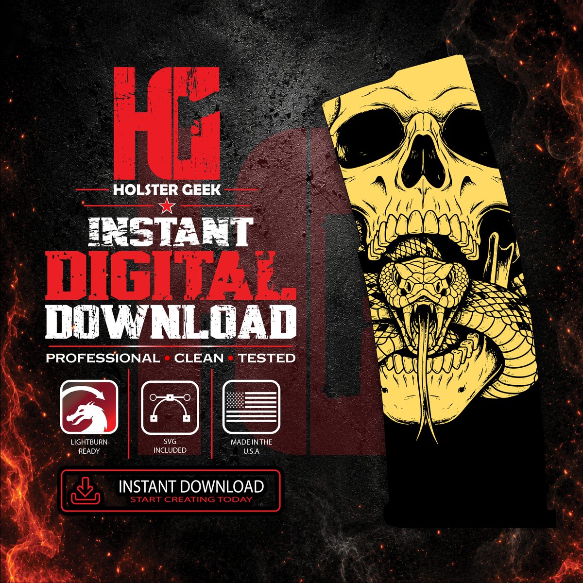 Venom Within PMAG Engraving Design | LightBurn SVG File | Skull and Serpent Wrap | Tactical Laser Engraving Digital Download