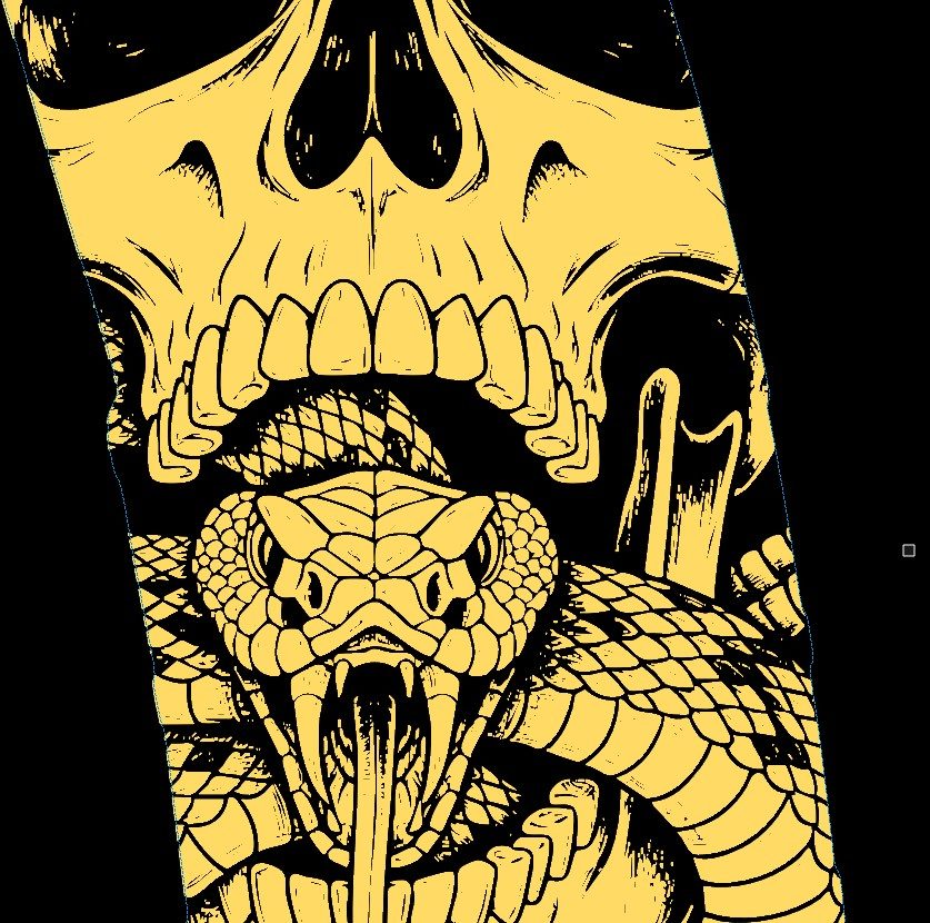 Venom Within PMAG Engraving Design | LightBurn SVG File | Skull and Serpent Wrap | Tactical Laser Engraving Digital Download — lasered result
