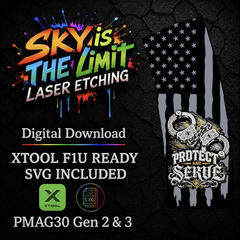 Protect and Serve Full Wrap — PMAG 30 Gen 2 & Gen 3 — Xtool F1U / SVG