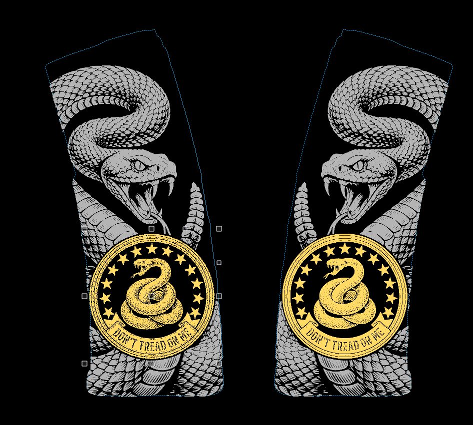Don't Tread On Me II PMAG Laser Engraving Design | DTOM Snake Emblem | Layered LightBurn SVG File | Fiber Laser Digital Download