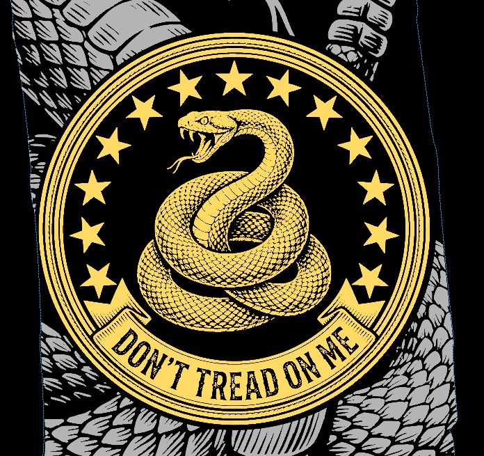 Don't Tread On Me II PMAG Laser Engraving Design | DTOM Snake Emblem | Layered LightBurn SVG File | Fiber Laser Digital Download — lasered result