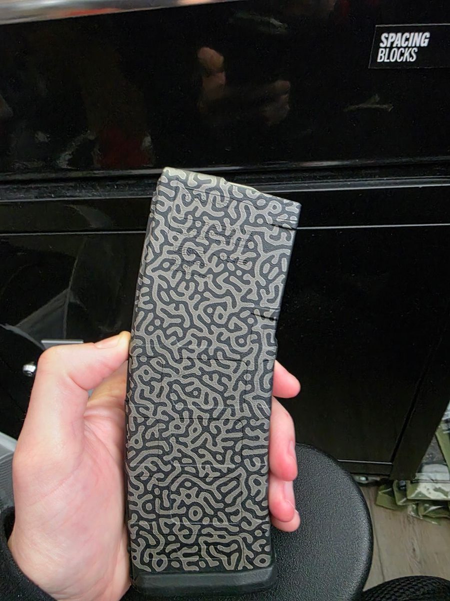 Doodle Camo — lasered result