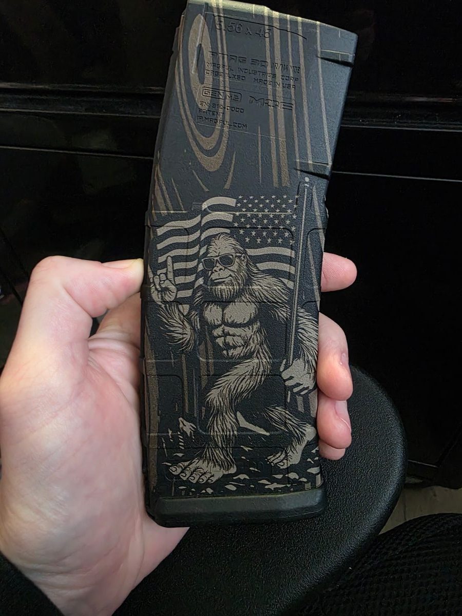 American Bigfoot — lasered result