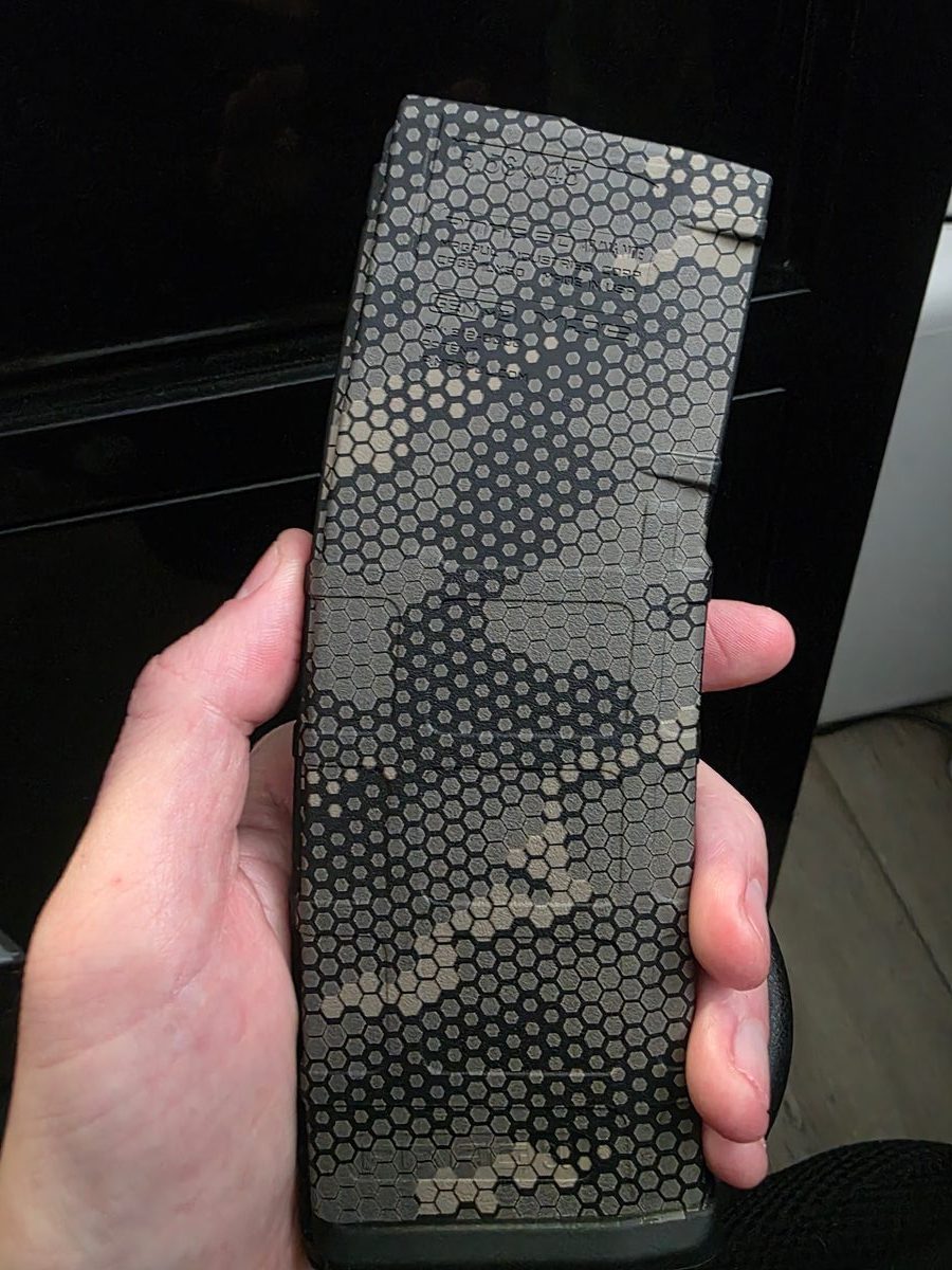 Hexagon Camo — lasered result