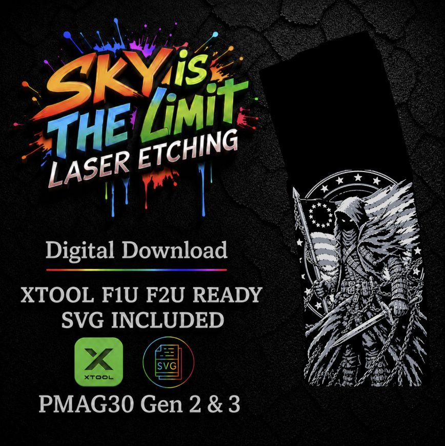 Shadow Sentinel Full Wrap — PMAG 30 Gen 2 & Gen 3 — Xtool F1U, F2U / SVG