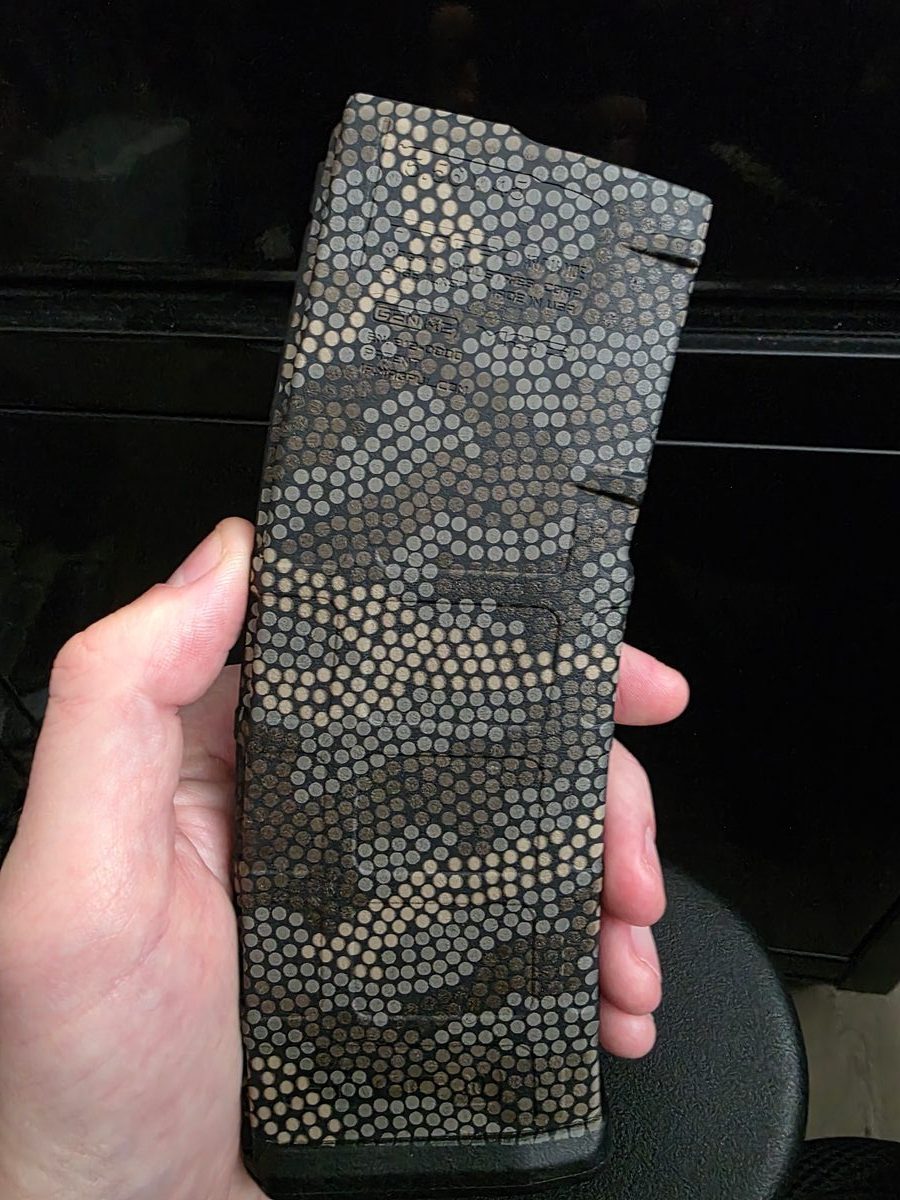 Rhinestone Camo — lasered result