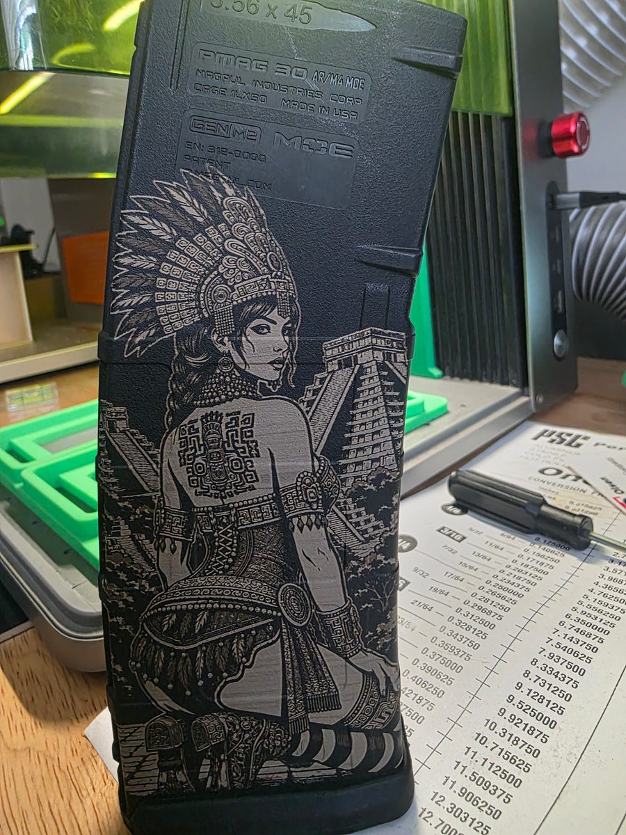 Aztec Eclipse — lasered result