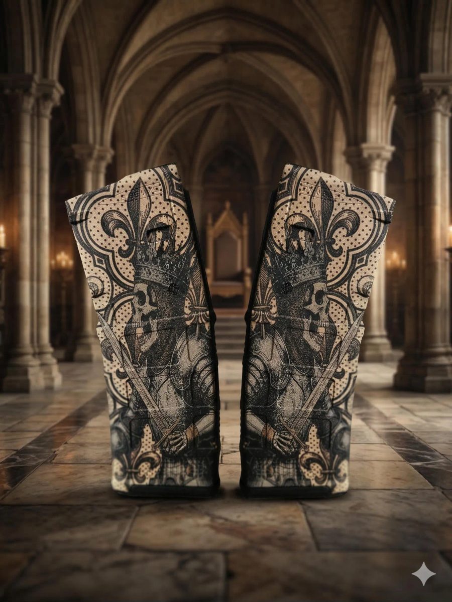 Skeleton King PMAG Laser Engraving Design | Digital Design Fiber Laser Engraving File | Lightburn SVG & DXF Ready — lasered result