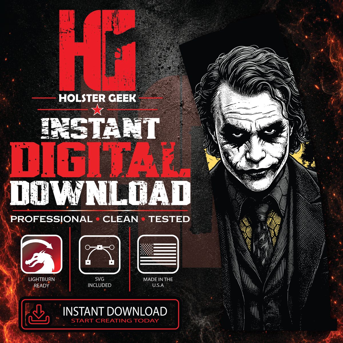 Chaos Joker PMAG Laser Engraving Design | Fiber Laser Digital Download