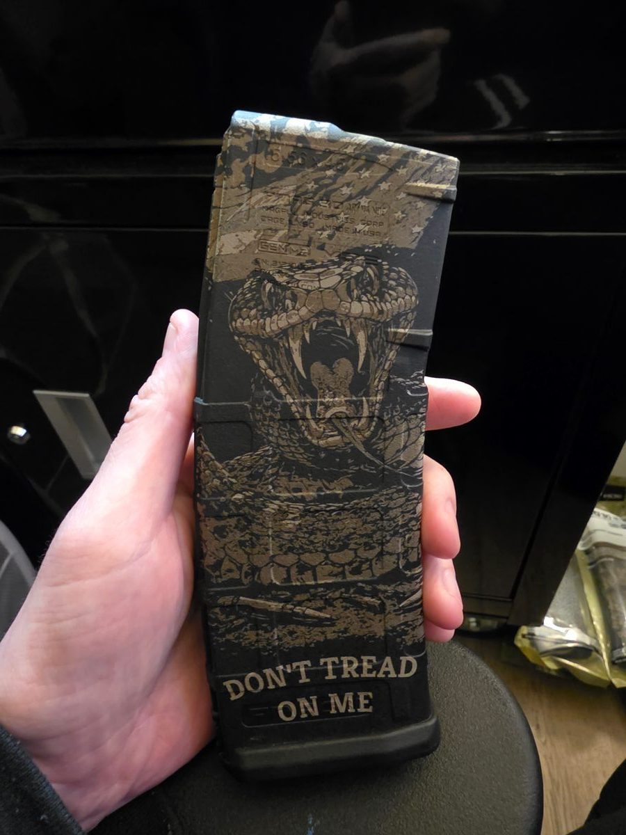 Snake and Flag — lasered result