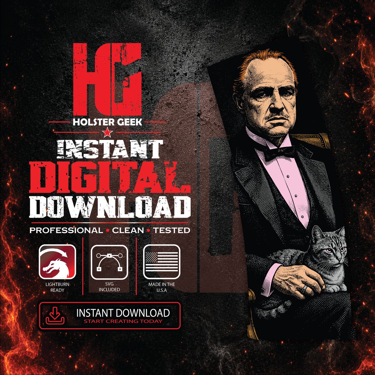 Mafia Boss Portrait Full Wrap - PMAG 30 Gen 2 & Gen 3 - LightBurn / SVG