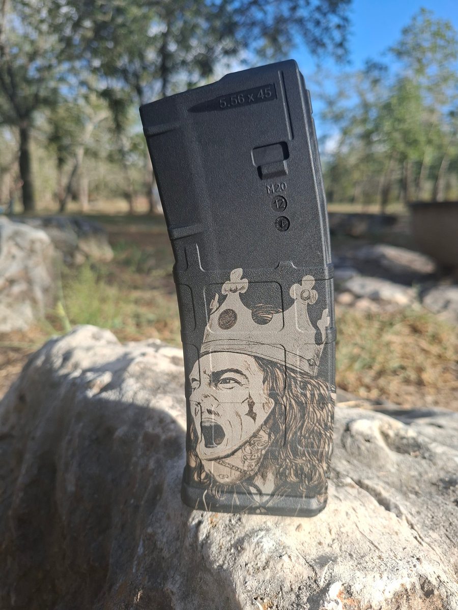 THE KURGER BING CROWN PMAG 30 GEN2/3 LIGHTBURN SVG — lasered result