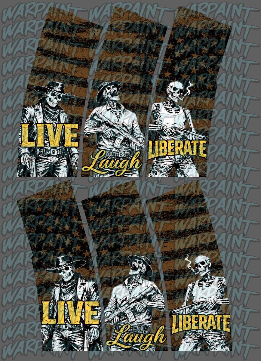 Live Laugh Liberate — lasered result