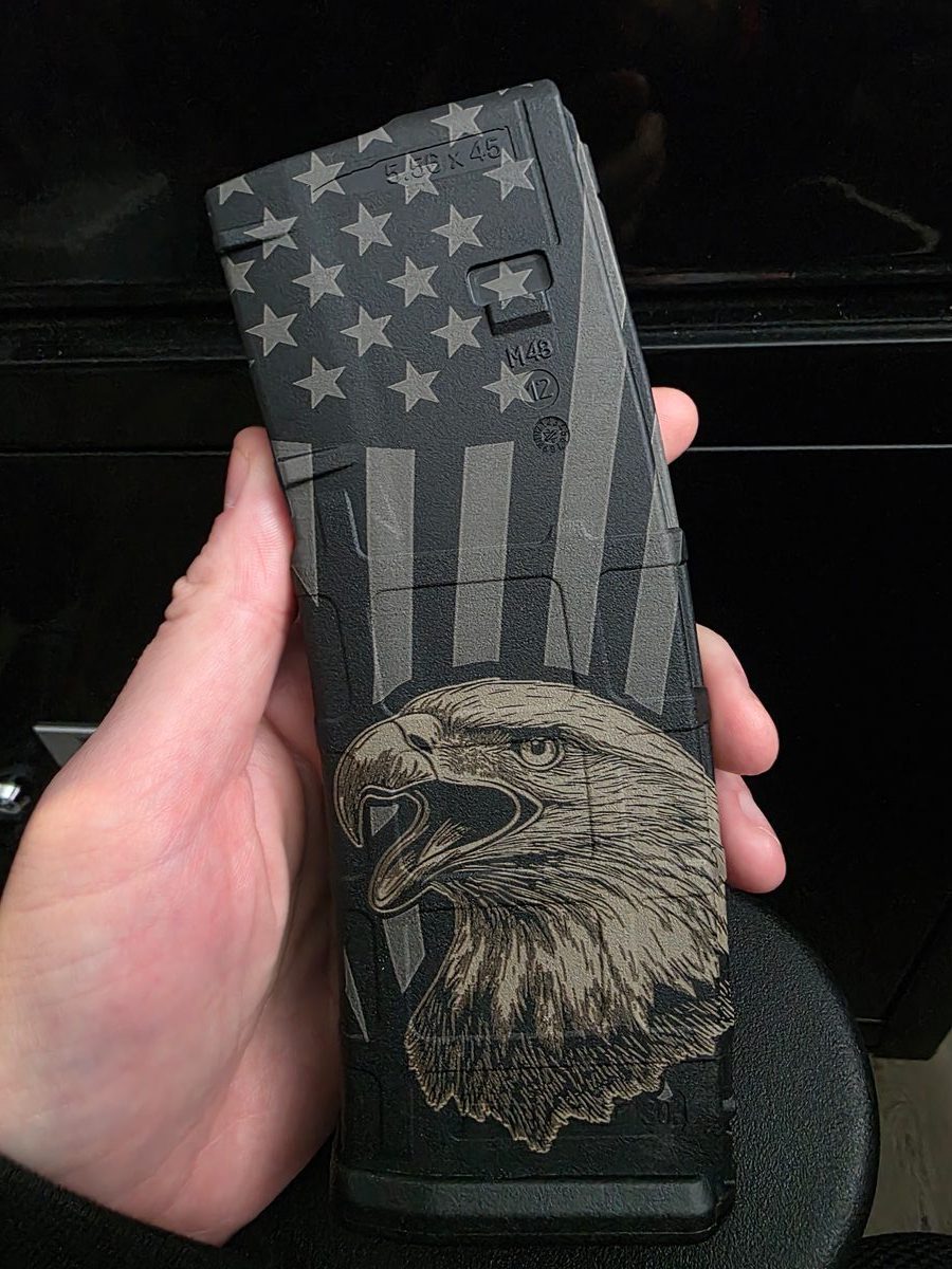 Eagle and Flag — lasered result