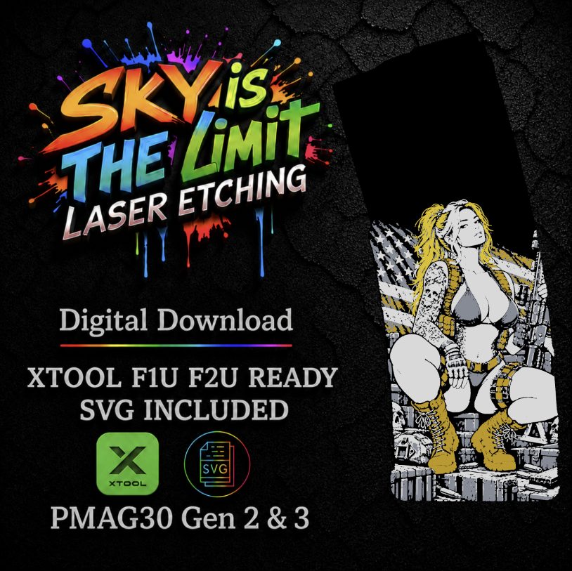 Tactical Baddie Full Wrap — PMAG 30 Gen 2 & Gen 3 — Xtool F1U, F2U / SVG