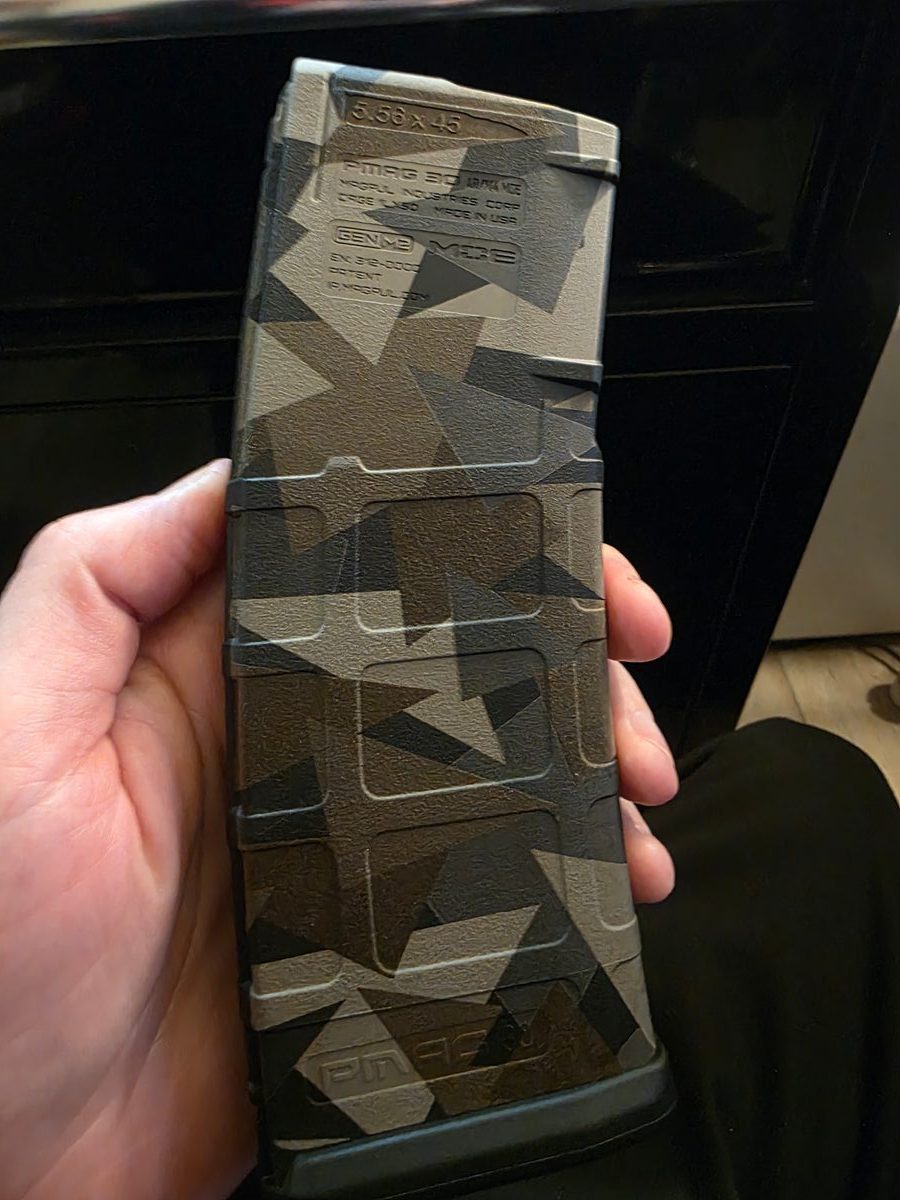 90's Triangle Camo — lasered result