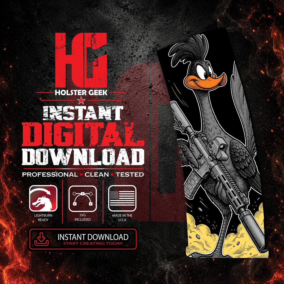 Desert Runner Cartoon Bird Full Wrap - PMAG 30 Gen 2 & Gen 3 - LightBurn / SVG