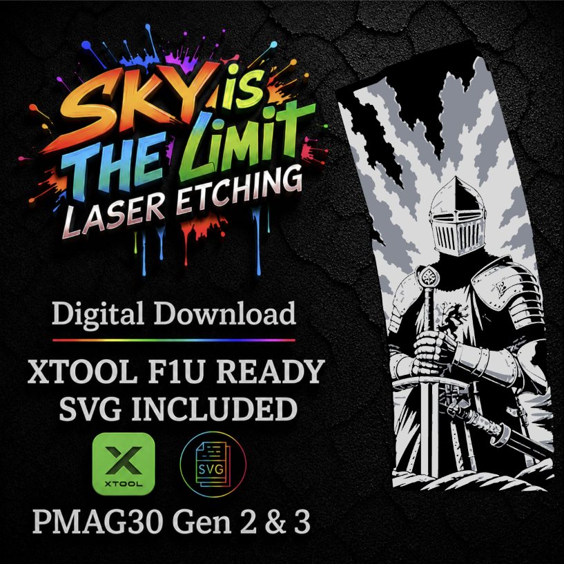 Sword In The Stone Full Wrap — PMAG 30 Gen 2 & Gen 3 — Xtool F1U / SVG