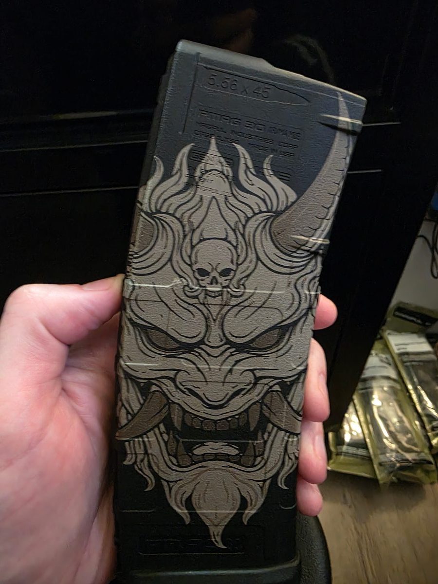 Oni Mask — lasered result