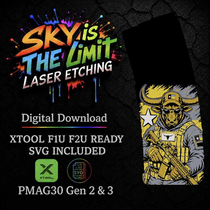 Longhorn Operator Full Wrap — PMAG 30 Gen 2 & Gen 3 — Xtool F1U, F2U / SVG