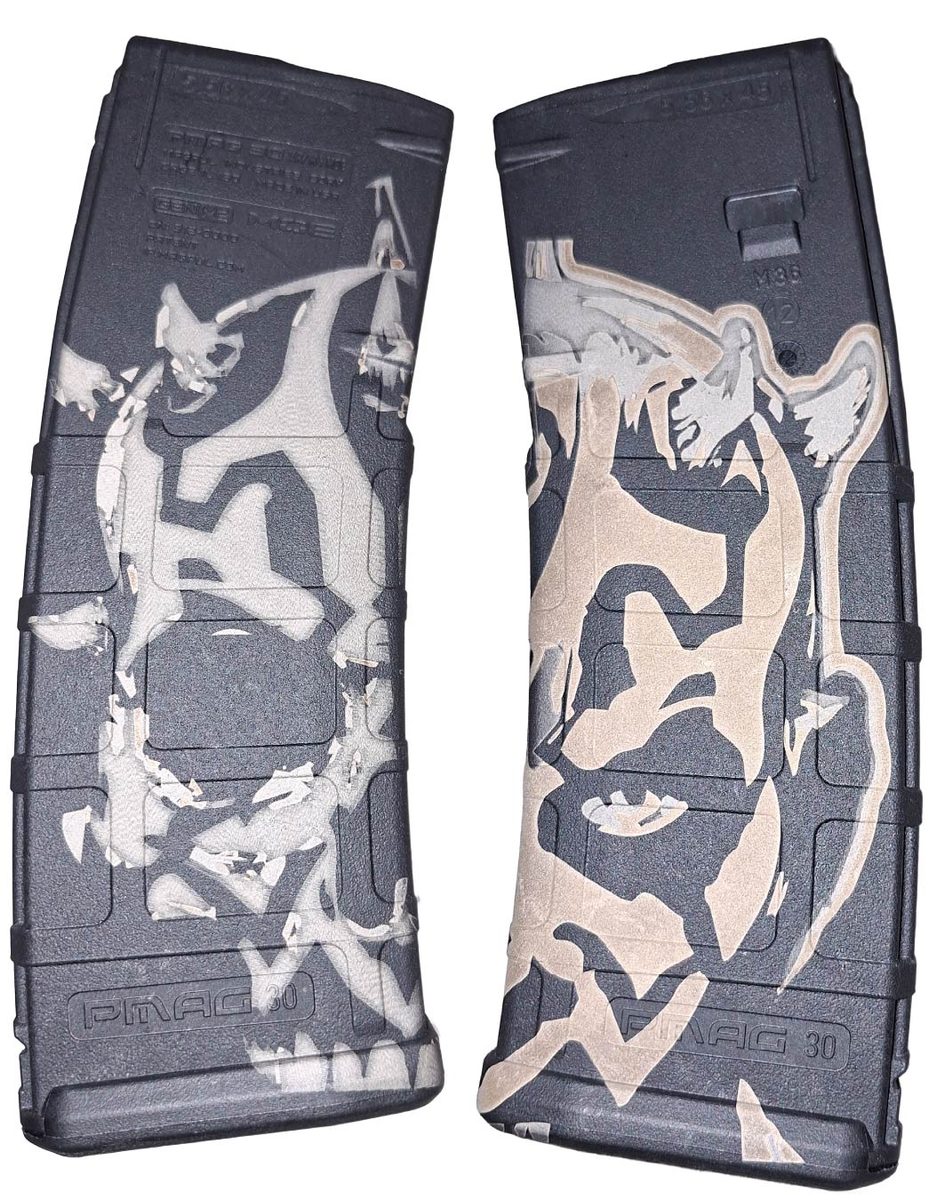 Darth Maul Skulls PMAG 30 GEN2/3 LIGHTBURN SVG — lasered result