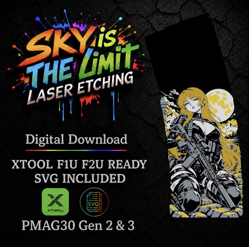 Moonlight Sentinel Full Wrap — PMAG 30 Gen 2 & Gen 3 — Xtool F1U, F2U / SVG