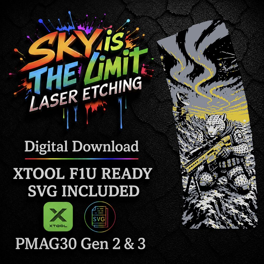 Cryo Hunter Full Wrap — PMAG 30 Gen 2 & Gen 3 — Xtool F1U / SVG