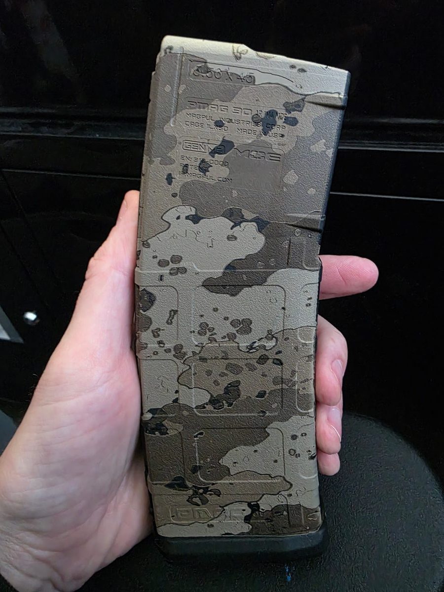 Chocolate Chip Camo — lasered result