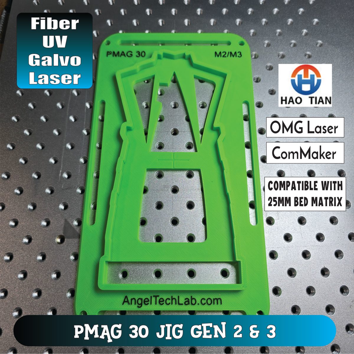 PMAG30 AR-15 Gen2 & 3 Style Magazine Laser Engraving Jig – 3D Printed Alignment Tool