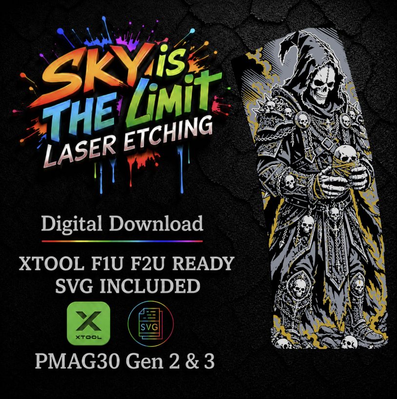 Bone Collector Full Wrap — PMAG 30 Gen 2 & Gen 3 — Xtool F1U, F2U / SVG