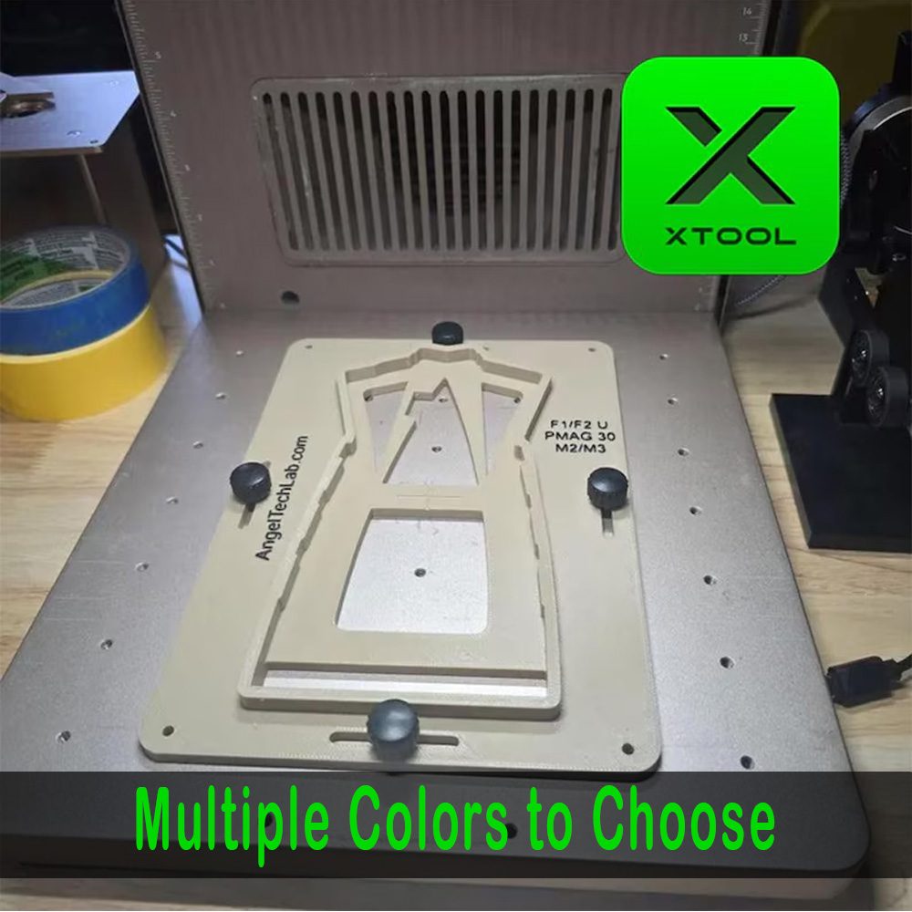 xTool F1/F2 Ultra PMAG30 AR-15 Gen2 & 3 Style Magazine Laser Engraving Jig – 3D Printed Alignment Tool