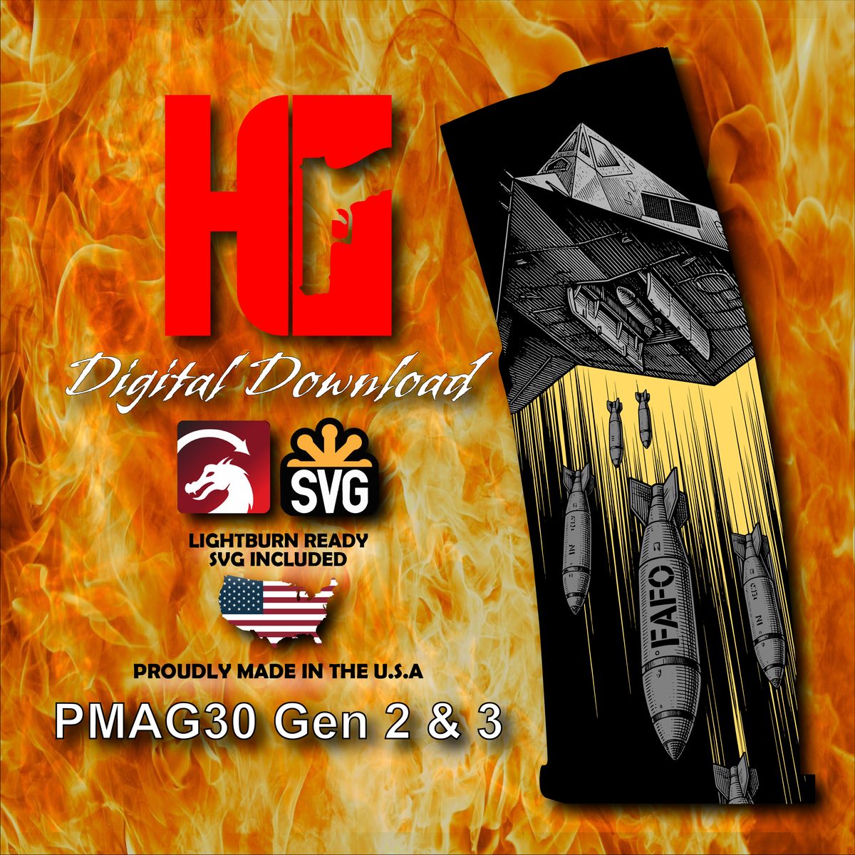 FAFO PMAG Laser Engraving Design | Fiber Laser Digital Download